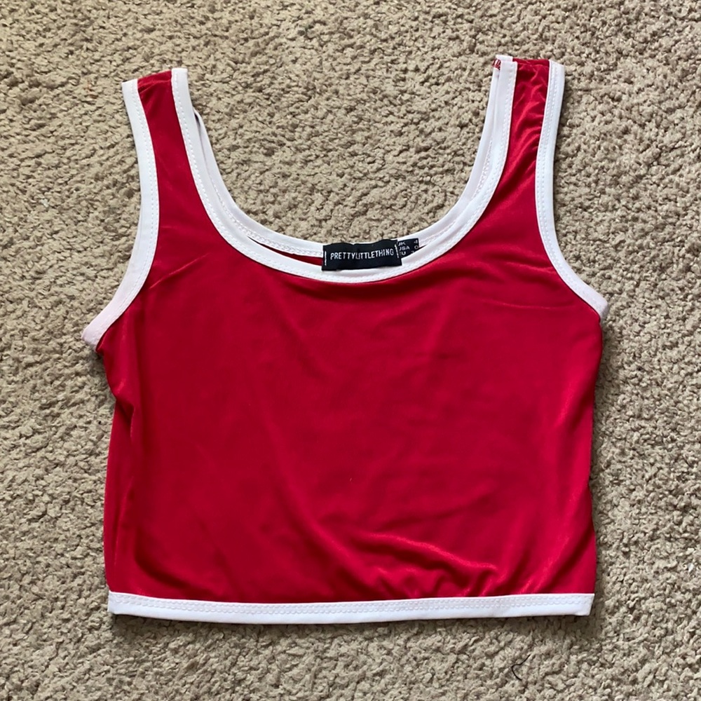 Red crop top